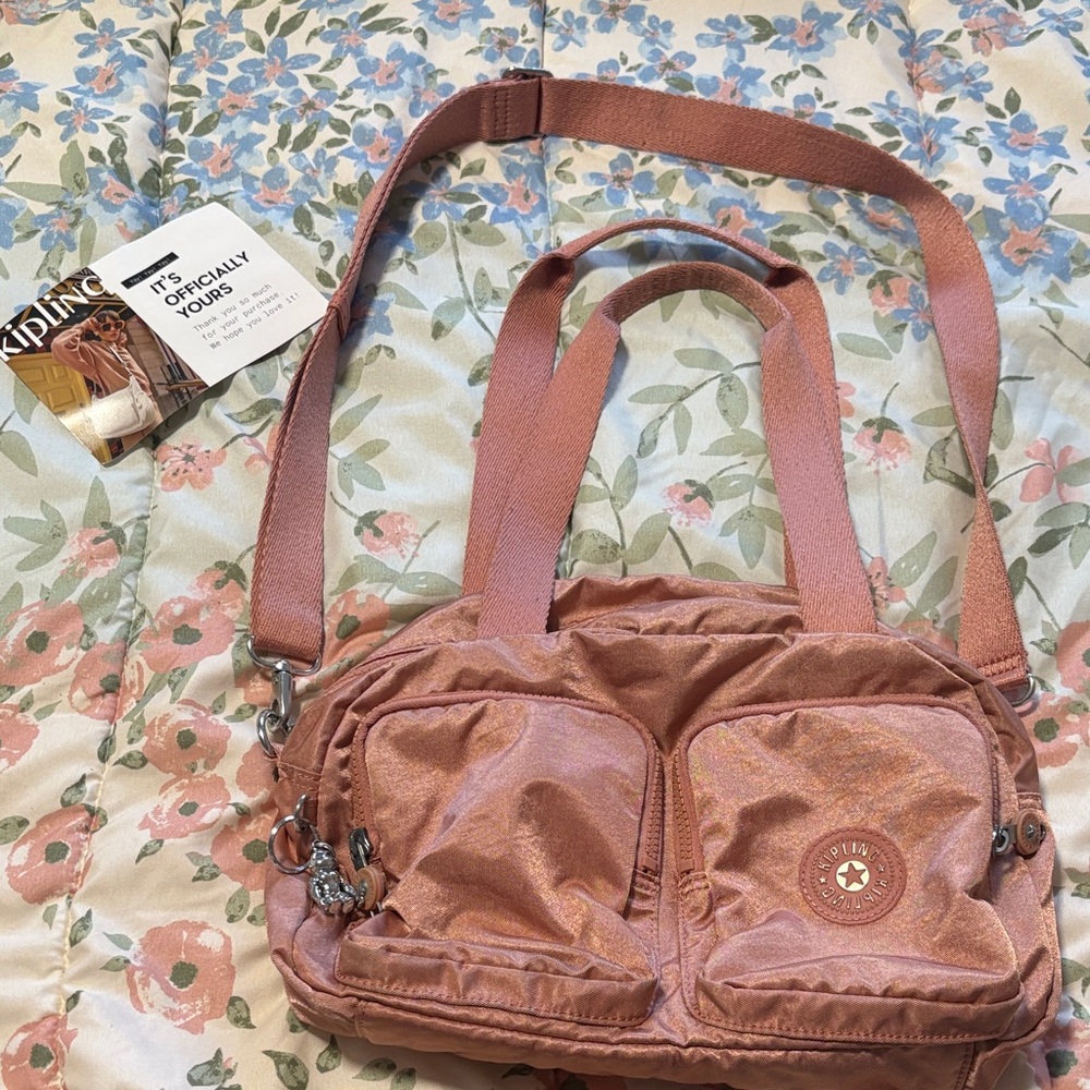 Kipling Pink (Warm Rose) Crossbody Bag